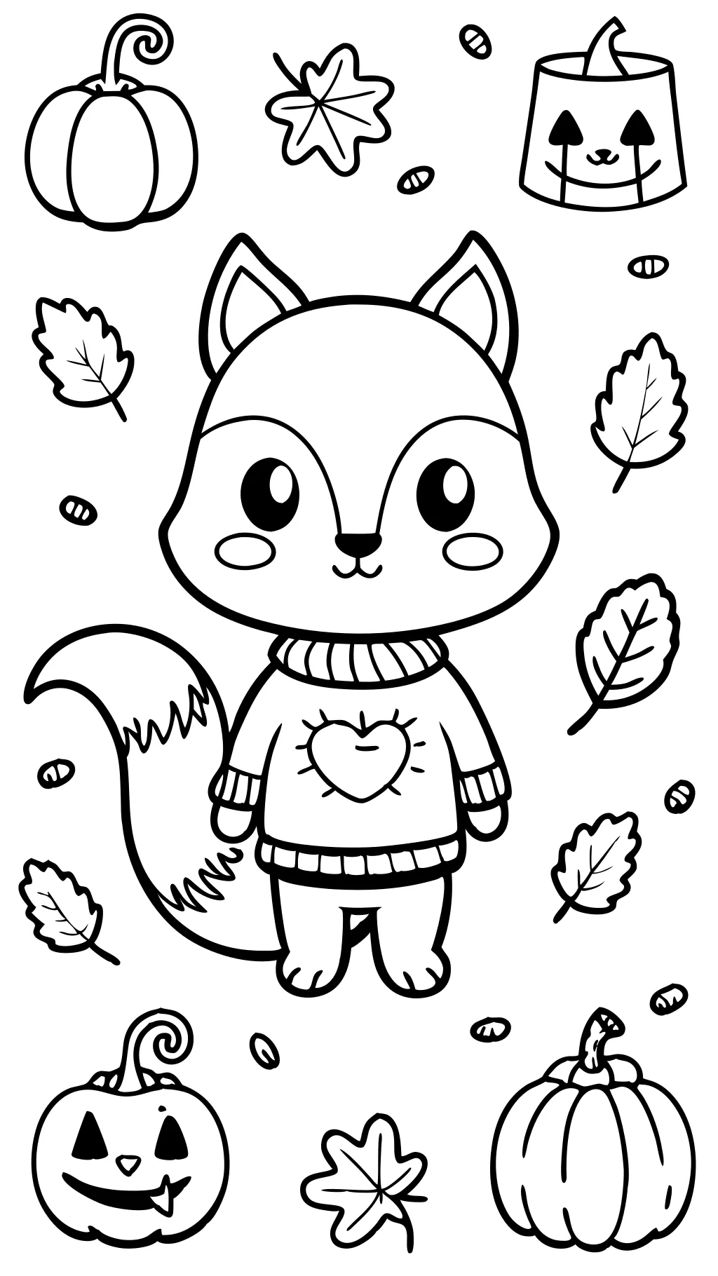 cute fall coloring pages